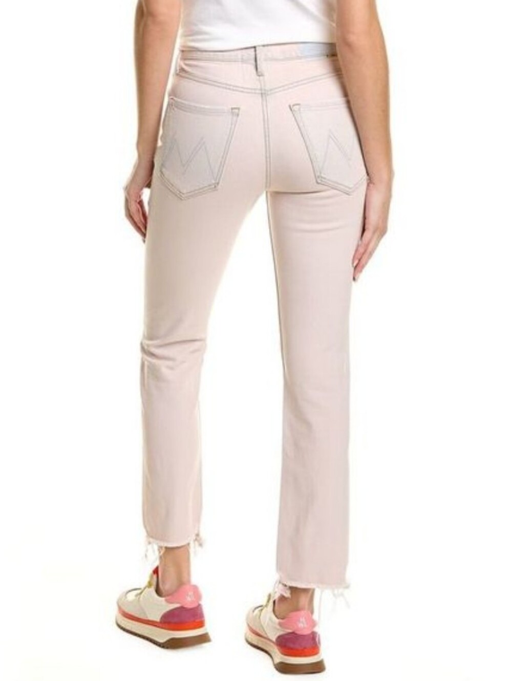 MOTHER Tom Cat Ankle Dunked In Trouble Pink wash Jeans button fly Size 26